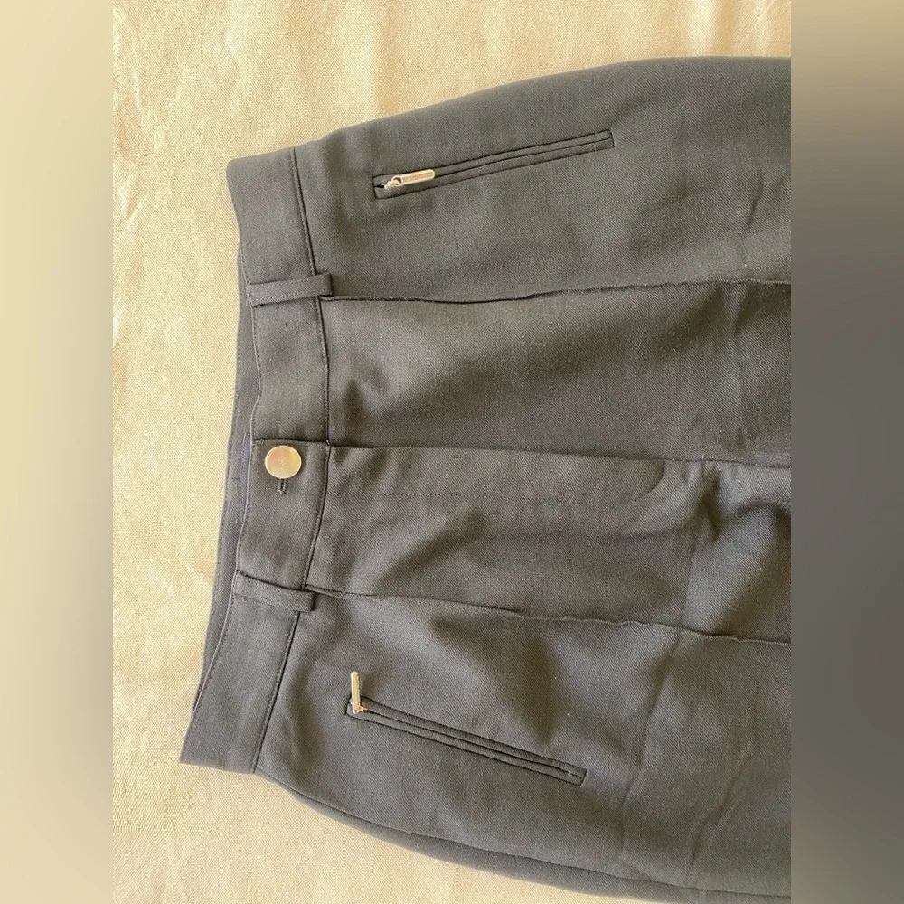 Escada Sport Vintage 90s Womens Black Pleated Cuffed Trouser Style Pant  38 - Picture 4 of 9